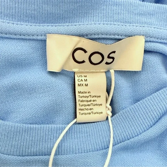 NWT COS Cotton- Jersey Sleeveless Maxi Dress in Blue Size M - Picture 13 of 17